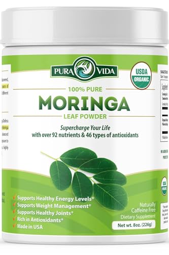 PURA VIDA MORINGA Moringa Powder Organic Single Origin - Premium 100% Leaf Powder PURA VIDA MORINGAUS supplements
