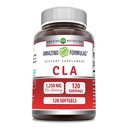 Amazing Formulas CLA | Conjugated Linoleic Acid Supplement | 1250 Mg | 120 Softgels Amazing NutritionUS supplements