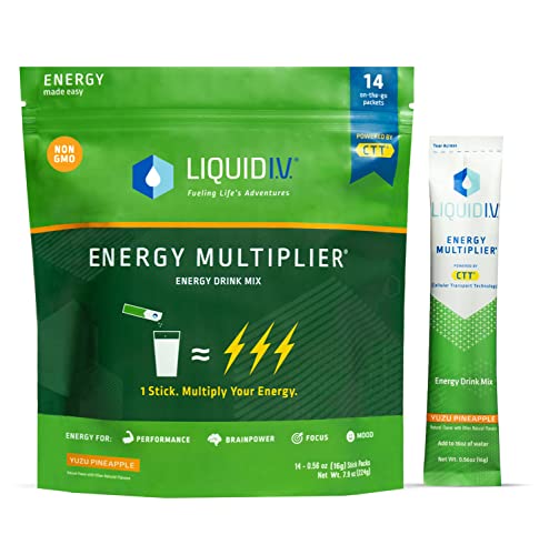 Liquid I.V. Hydration + Energy Multiplier - Yuzu Pineapple - Hydration Powder Liquid I.V.Au supplements