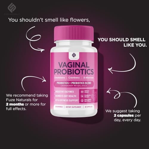 Vaginal Probiotics for Women Digestive Enzymes Gut Health PH Balance Pills, Women's Fuze NaturalsUS supplements