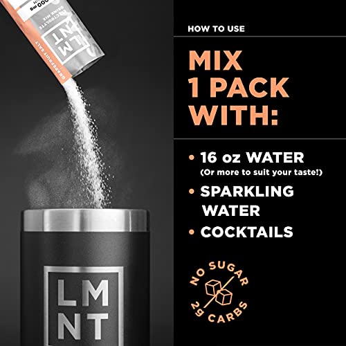LMNT Zero-Sugar Electrolytes - Grapefruit Salt - Hydration Powder Packets | No Dodgy Drink LMNTAu supplements