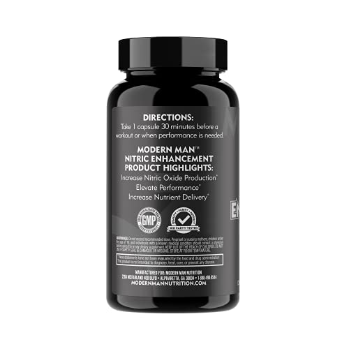 Nitric Oxide Enhancement by Modern Man – Pump Enhancing Alpha Male Booster for Men Modern Man ProductsUS supplements