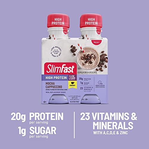 SlimFast Advanced Energy High Protein Meal Replacement Shake, Rich Chocolate, 20g SlimFastUS supplements