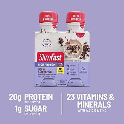 SlimFast Advanced Energy High Protein Meal Replacement Shake, Rich Chocolate, 20g SlimFastUS supplements