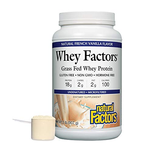Whey Factors by Natural Factors, Grass Fed Whey Protein Concentrate, Aids Muscle Natural FactorsUS supplements