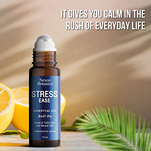 Stress Ease Essential Oil Roll On Blend 10ml - Natural Stress Relief Essential Oils Roll Nexon BotanicsAu supplements