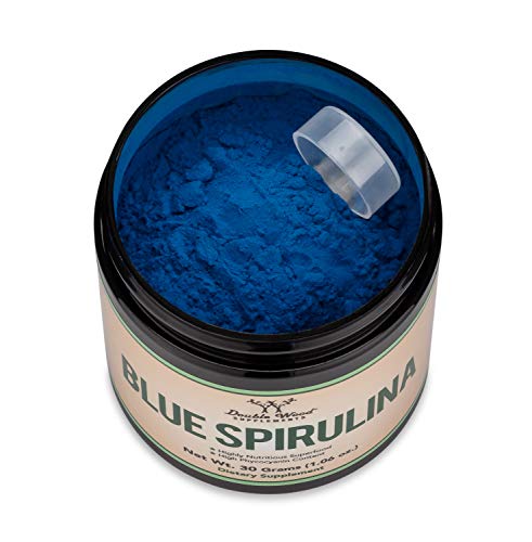 Blue Spirulina Powder - Maximum 35% Phycocyanin Content, Superfood Powder from Blue Double Wood SupplementsUS supplements
