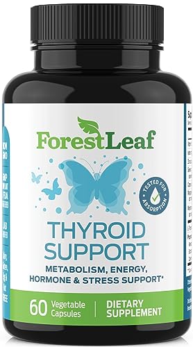 Thyroid Support for Women and Men with Iodine - Energy, 60 Vegetarian ForestLeafUS supplements