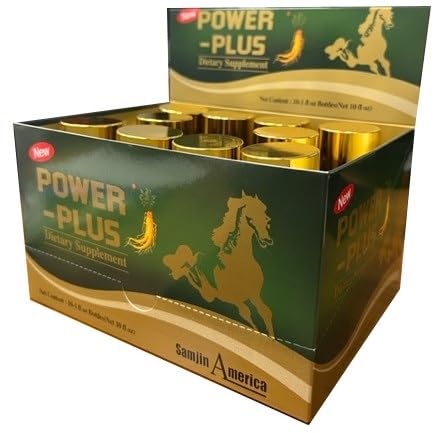 Skydia Power Plus - 10 Bottles Power-Plus Botanical Blend Liquid Supplement (1 FL OZ) Korean Ginseng Extract Ginseng Supplement Natural Men Tonic Ginseng Root Korean Red Ginseng Drops SkydiaAu supplements