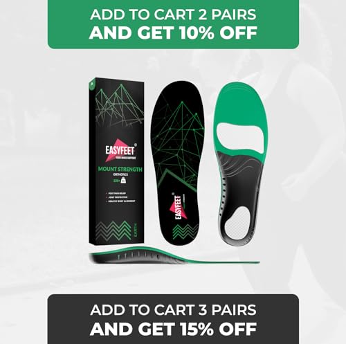 220+ lbs Plantar Fasciitis Strong Arch Support Insoles Inserts Men Women EASYFEETUS supplements