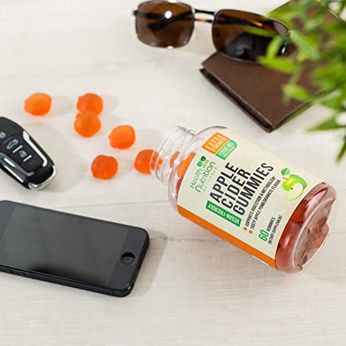 Vegan Apple Cider Vinegar Gummies | Max Strength 1000mg | ACV Supplement Gummy for Adults Health Nutrition NaturalsUS supplements