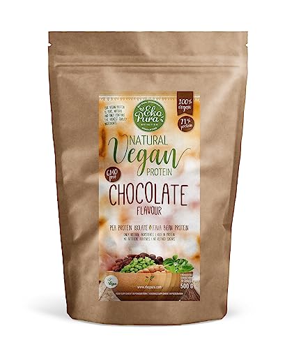 Ekopura Natural Vegan Protein - Chocolate - 500g | 76% Protein | 100% Plant-Based Ingredients EkopuraAu supplements