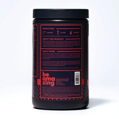 BEAM Be Amazing Vegan Pre-Workout Powder | Energy Booster Powdered Drink with All BEAMUS supplements
