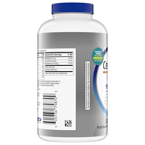 Centrum Silver Men's 50+ Multivitamin with Vitamin D3, B-Vitamins, Zinc for Memory and Cognition - 200 Tablets CentrumUS supplements