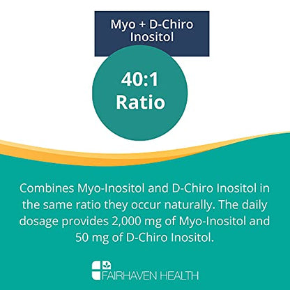 Fairhaven Health Myo-Inositol and D-Chiro Inositol Supplement | 40:1 Ratio | Female Fairhaven HealthUS supplements