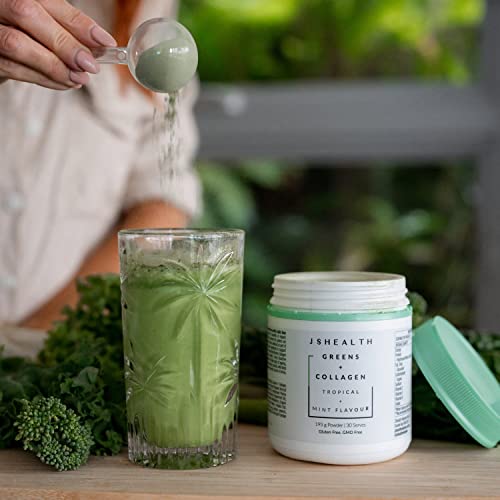 JSHealth Super Greens Powder - Greens & Collagen Powder - Superfood Powder with Marine Collagen Peptides JSHealthUS supplements