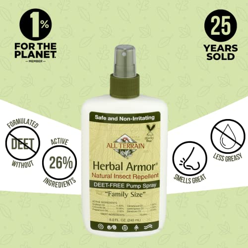 All Terrain Herbal Armor Natural Insect Repellent, DEET-FREE Pump Spray All TerrainAu supplements