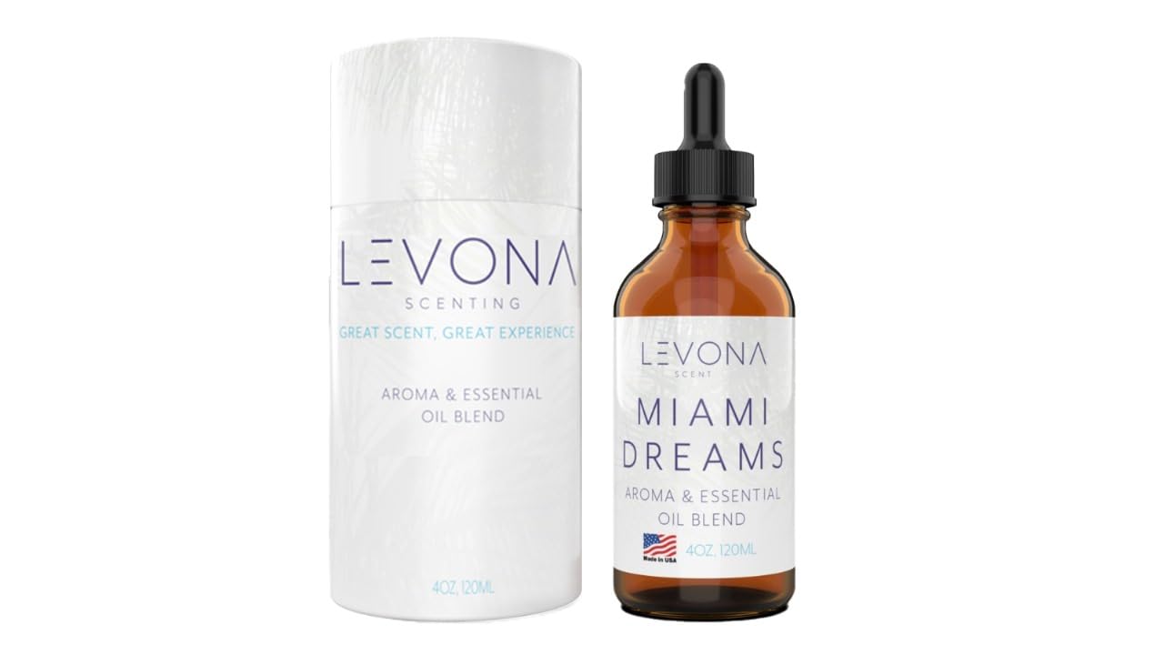 Levona Scent Essential Oils for Diffusers for Home: Miami Dreams Hotel & Home Luxury Scents Fragrance Oil LEVONA SCENTAu supplements