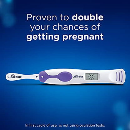 Clearblue Connected Ovulation Test System featuring Bluetooth connectivity and Advanced ClearblueUS supplements