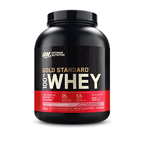 Optimum Nutrition Gold Standard 100% Whey Protein Powder, Delicious Strawberry Optimum NutritionUS supplements