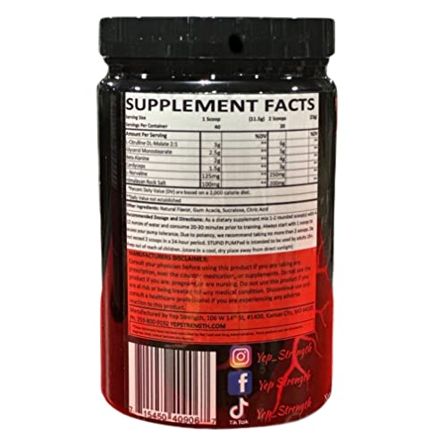 Yep Strength Stupid Pumped (Strawberry Lemonade) Yep StrengthUS supplements