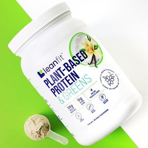 LeanFit Plant-Based Protein & Greens Natural Vanilla – 20g Plant Protein + 4 Leafy Greens LeanFitUS supplements