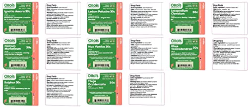 OLLOIS Homeopathy 20-Remedy Starter Kit (Organic & Lactose-Free OLLOÏSAu supplements