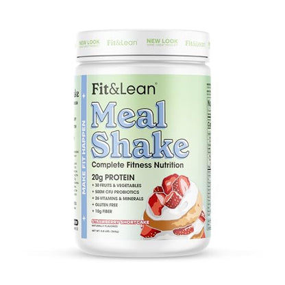 Fit & Lean Meal Shake, Fat Burning Meal Replacement, Protein, Fiber, Probiotics, Strawberry Fit & LeanUS supplements