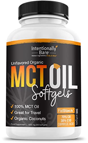Intentionally Bare Organic MCT Oil Capsules - 70% C8 MCT Oil & 30% C10 MCT Capsules Intentionally BareUS supplements