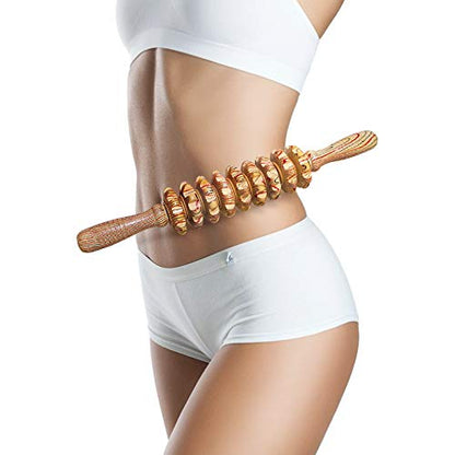 Deston Wooden Massager Handheld Roller Trigger Point Massager Stick for Fascia, Cellulite DestonUS supplements