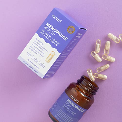 Nouri Menopause Health Probiotic, Menopause Relief for Women - Resveratrol Capsules NouriAu supplements