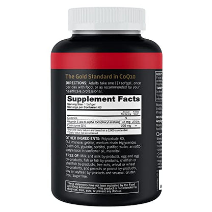 Qunol CoQ10 200mg Softgels, Ultra CoQ10 - Ultra High Absorption Coenzyme Q10 Supplem QunolUS supplements