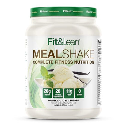 Fit & Lean Meal Shake, Fat Burning Meal Replacement, Protein, Fiber, Probiotics, Vanilla Fit & LeanUS supplements