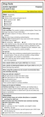 GoodSense Children's Pain and Fever, Acetaminophen 160 mg per 5 mL Oral Suspension, Grape Flavor, 8 FL OZ GoodSenseAu supplements