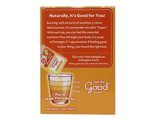 Emergen-C Super Orange Vitamin C - 30 Count (Pack of 4) (Packaging may vary) Emergen-CUS supplements