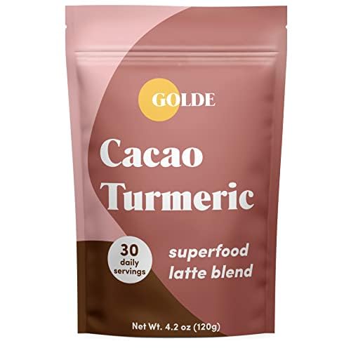 GOLDE - Superfood Latte Blend - Cacao Turmeric - Plant Based w/Turmeric, Cacao, & Coconut Milk Powder - Healthy Hot Cocoa - Coffee Replacement - Vegan, Keto, & Sugar-Free - 30 Servings GOLDEAu supplements