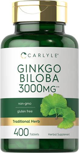 Carlyle Ginkgo Biloba 3000mg | 400 Tablets | Non-GMO, Gluten Free CarlyleAu supplements