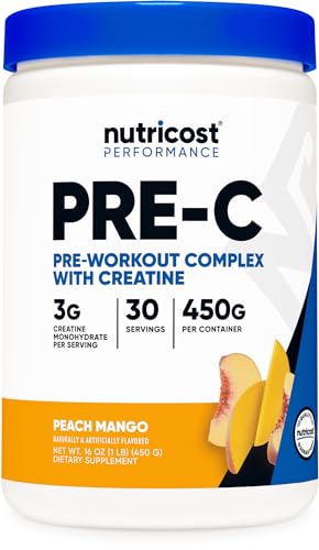 Nutricost Pre-C Pre-Workout Complex with Creatine (Peach Mango | 30 Servings) Powder NutricostUS supplements