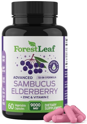ForestLeaf Sambucus Elderberry with Vitamin C and Zinc - 9000mg Ult ForestLeafUS supplements