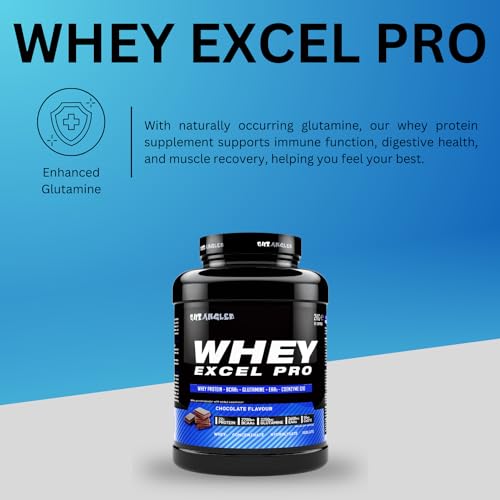 Out Angled Whey Excel Pro Whey Protein Powder Vanilla Flavour, 2kg, 66 Servings, High Protein Powder OUT ANGLEDAu supplements