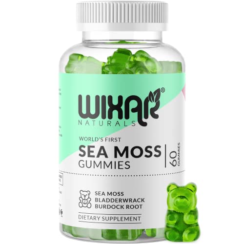 WIXAR NATURALS Sea Moss Gummies - Natural Irish Sea Moss and Bladderwrack WIXAR NATURALSAu supplements