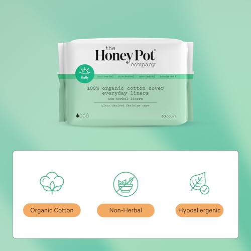 The Honey Pot Company - Non-Herbal Everyday Panty Liners - Organic Pads for Women - Cotton Cover The Honey Pot CompanyAu supplements