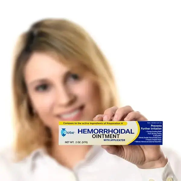 Globe Hemorrhoidal Ointment, Phenylephrine HCl, Petrolatum, Mineral Oil, Relief from Burning, Itching and Discomfort of Hemorrhoids, 2 Ounces (4 Pack) GlobeAu supplements