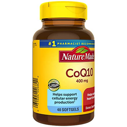 Nature Made CoQ10 400mg, Dietary Supplement for Heart Health Support, 40 Softgels Nature MadeUS supplements