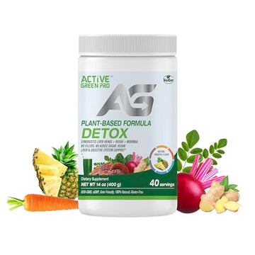 Active Green Pro - Detox Powder, Blend of Synergistic Liver Herbs, Reishi, Moringa Active Green ProAu supplements