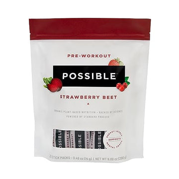 Possible Beet Pre-Workout - Strawberry Beet Flavor - Individually Wrapped Servings PossibleAu supplements