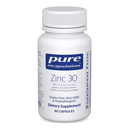 Pure Encapsulations Zinc 30 mg - Highly Absorbable - 60 Capsules Pure EncapsulationsAu supplements