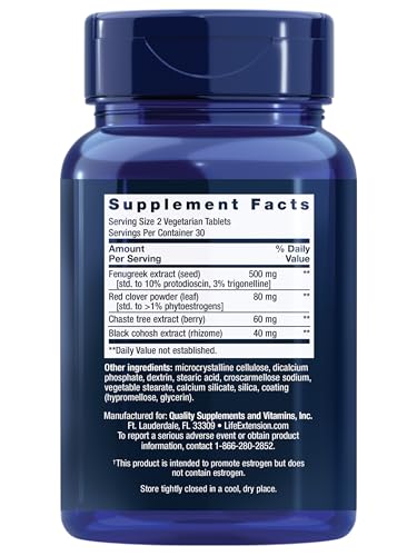 Life Extension Estrogen Balance Elite, Menopause Support Supplement, Hormone Balance, hot Flashes, Night Sweats, Vaginal Dryness, Gluten-Free, Non-GMO, Vegetarian, 60 Tablets. Life ExtensionAu supplements