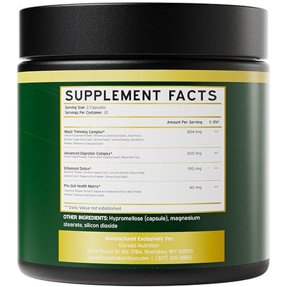 Colon Cleanse and Gut Detox for Weight Management & Digestive Support - Cascara Sagraoda DORADO NUTRITIONUS supplements