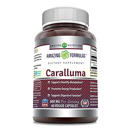 Amazing Formulas Caralluma Dietary Supplement 800 mg 60 Veggie Capsules Amazing NutritionUS supplements
